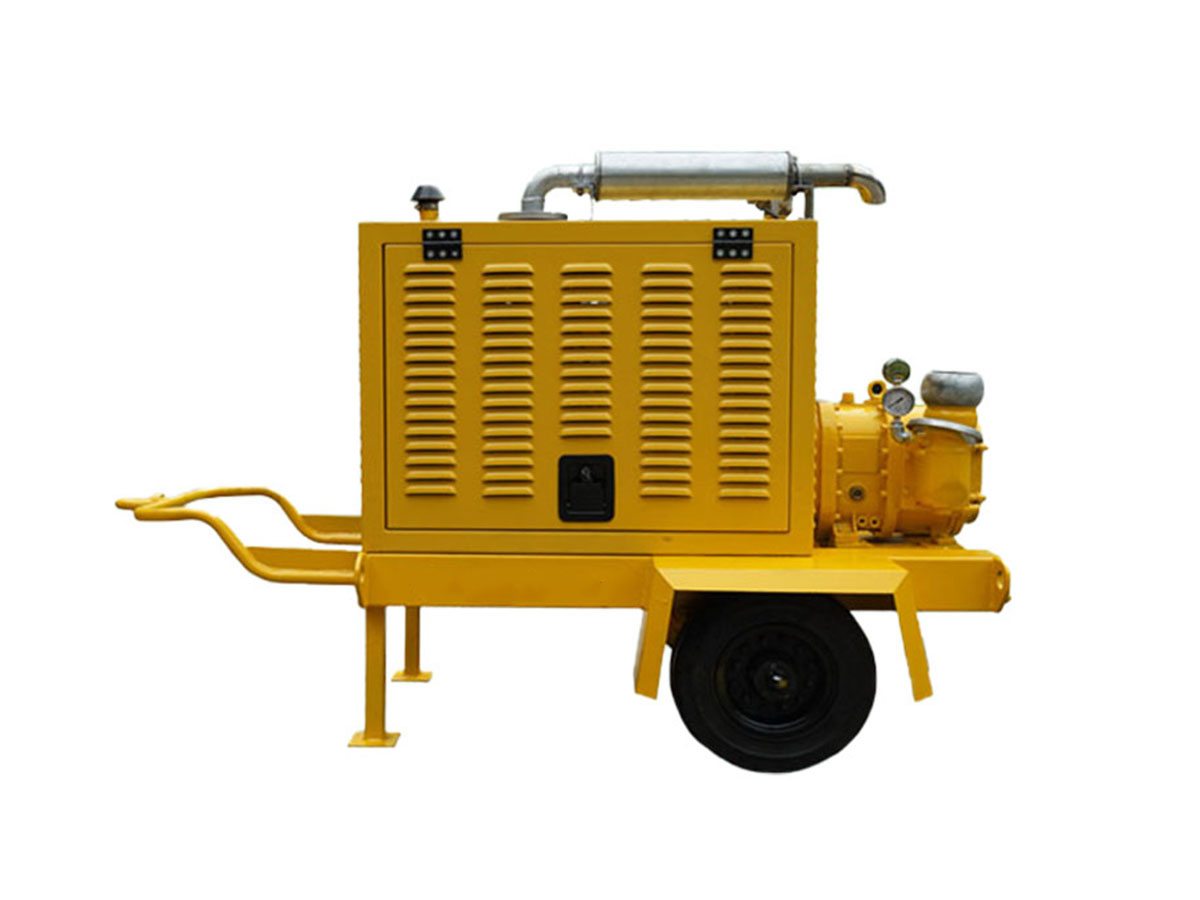 Hand push mobile pump truck